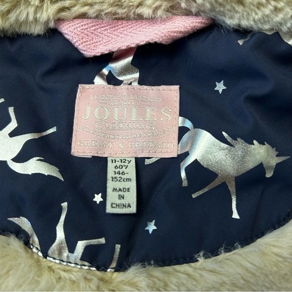 JOULES Unicorn Print Puffer Hooded Vest - Picture 7 of 7